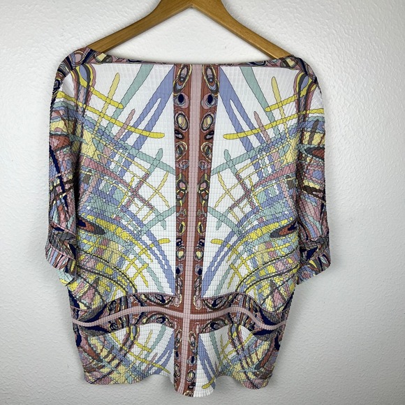 Kriss Sweden Art to Wear Top XL Textured Abstract Artsy 3D Stretch Unique Eco - Picture 3 of 11